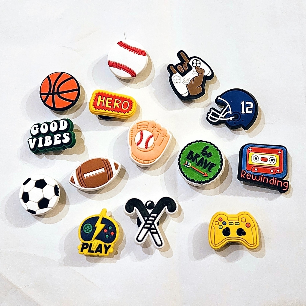 NEW Sports Theme Shoe Charms Jibbitz Customize Crocs